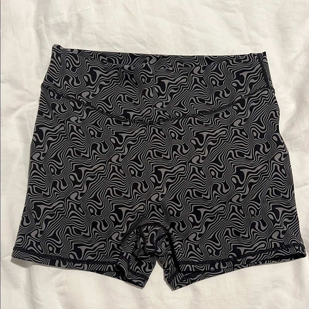 Vitality Black and White Swirl Shorts